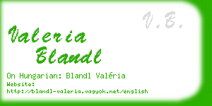 valeria blandl business card
